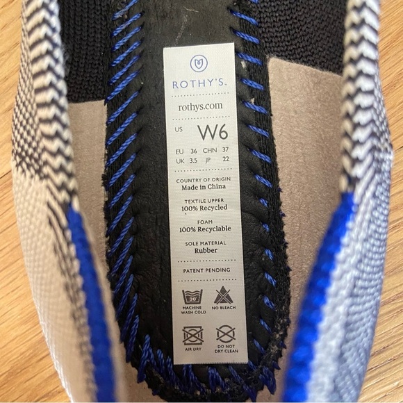 Rothy’s Round Toe Cap Toe Plaid Check Flats Shoes size 6 - Picture 11 of 11